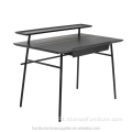 Mesa de escritório para escritório, metal, madeira, laptop, mesa